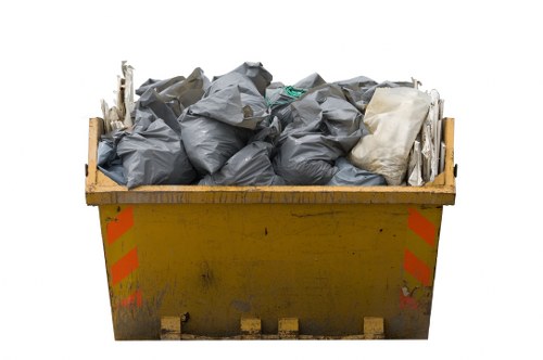 A large builder's skip placement on a Sanderstead construction site